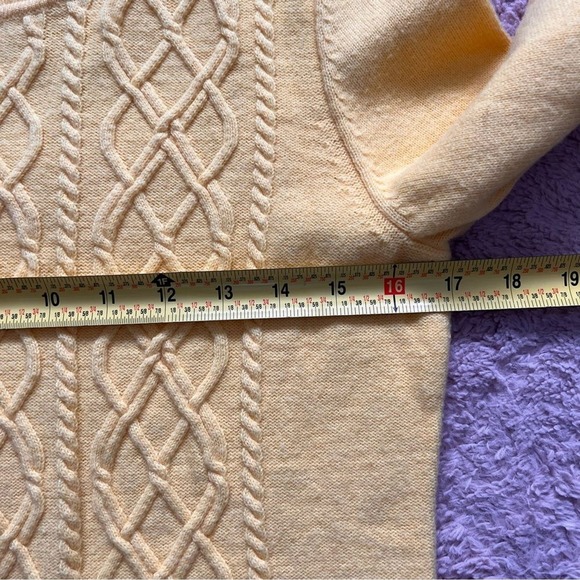 Talbots Cable Knit Lambs Wool Blend Sweater Women's‎ Size MP - Picture 5 of 11